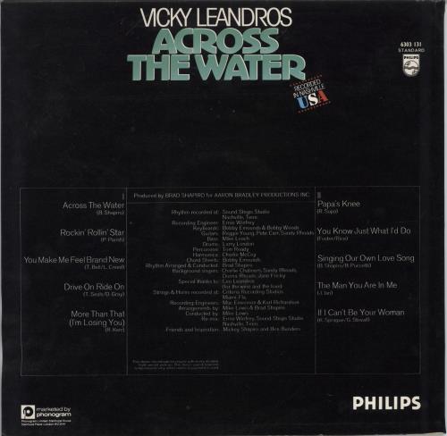Vicky Leandros Across The Water vinyl LP album (LP record) UK V-LLPAC787188