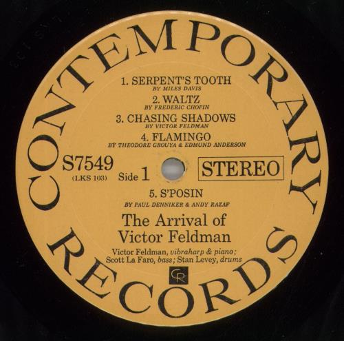 Victor Feldman The Arrival Of Victor Feldman vinyl LP album (LP record) US VFELPTH565944
