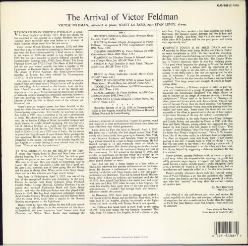 Victor Feldman The Arrival Of Victor Feldman vinyl LP album (LP record) US VFELPTH815687