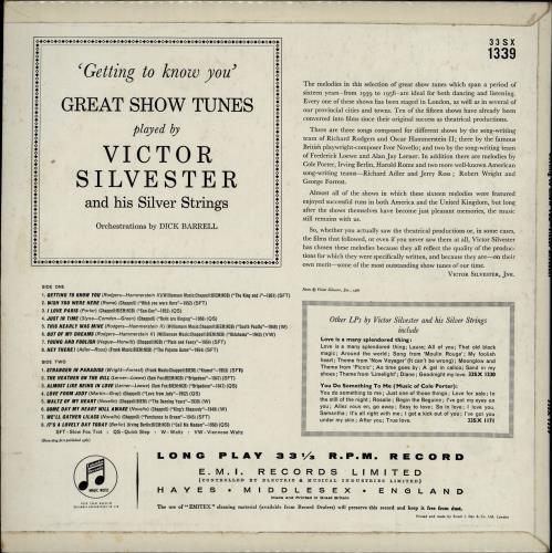 Victor Silvester Getting To Know You vinyl LP album (LP record) UK VCSLPGE764901