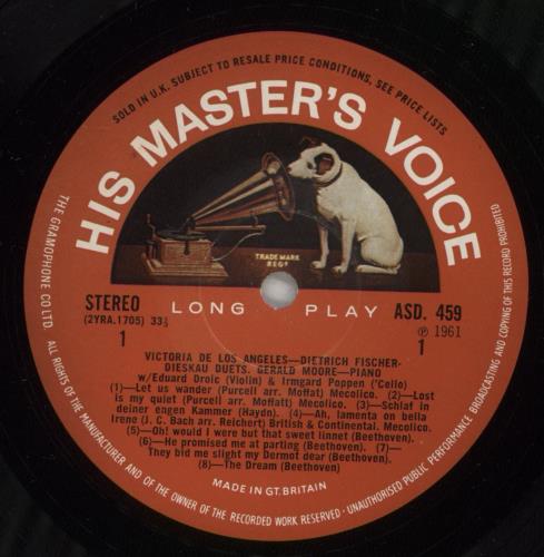 Victoria De Los Angeles Duets vinyl LP album (LP record) UK VJILPDU886940