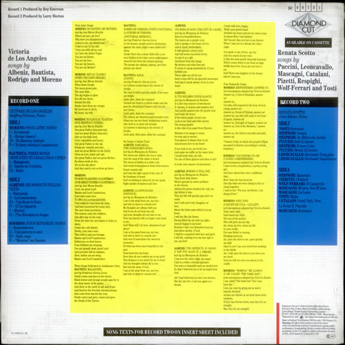 Victoria De Los Angeles Songs by Albeniz, Bautista, Rodrigo, Moreno 2-LP vinyl record set (Double LP Album) UK VJI2LSO536485