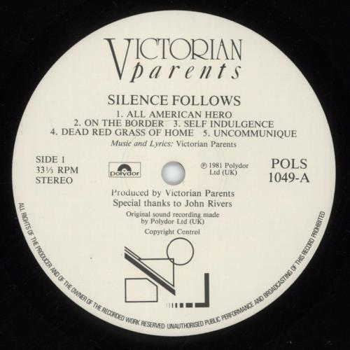 Victorian Parents Silence Follows vinyl LP album (LP record) UK VJELPSI520100