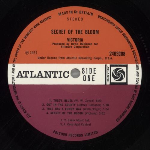 Victoria Secret Of The Bloom vinyl LP album (LP record) UK WMCLPSE613178