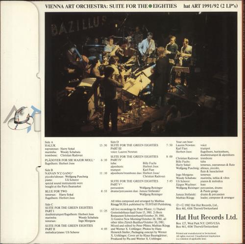 Vienna Art Orchestra Suite For The Green Eighties Vinyl Box Set Swiss Y4GVXSU708296