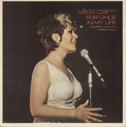 Vikki Carr For Once In My Life vinyl LP album (LP record) UK VKCLPFO742530