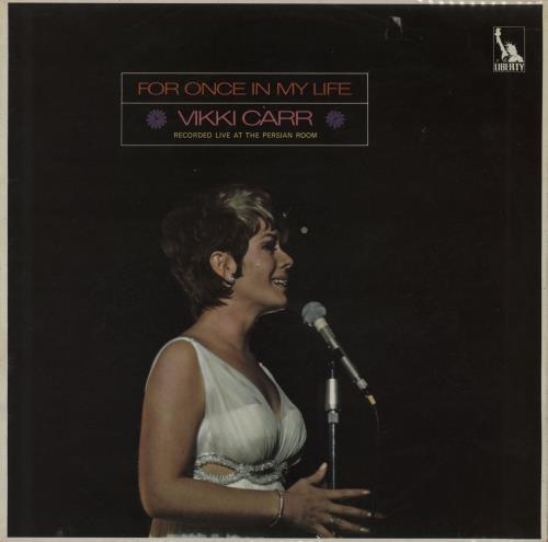 Vikki Carr For Once In My Life vinyl LP album (LP record) UK VKCLPFO752180