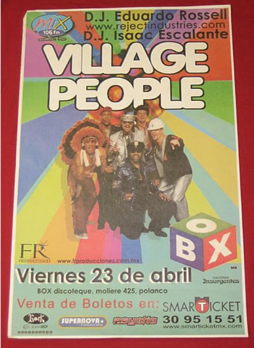 Village People Box Discoteque poster Mexican VILPOBO354570