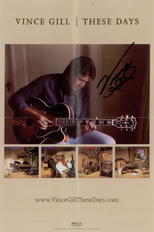Vince Gill These Days - Autographed memorabilia US VGLMMTH475646