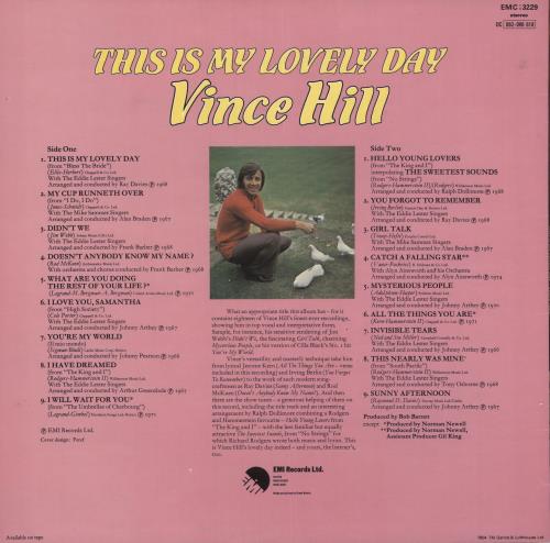 Vince Hill This Is My Lovely Day vinyl LP album (LP record) UK VH2LPTH741689