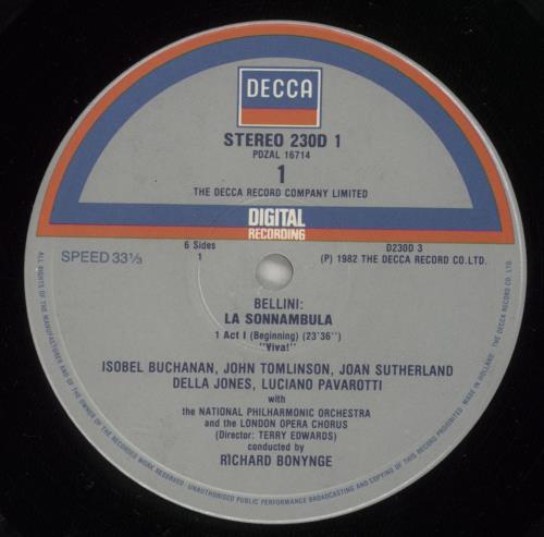 Vincenzo Bellini Bellini: La Sonnambula Vinyl Box Set Dutch -J4VXBE880464