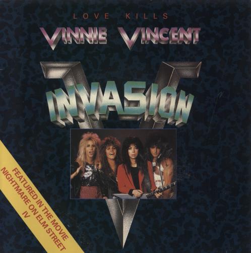 Vinnie Vincent Love Kills + patch 7" vinyl single (7 inch record / 45) UK VNV07LO792427