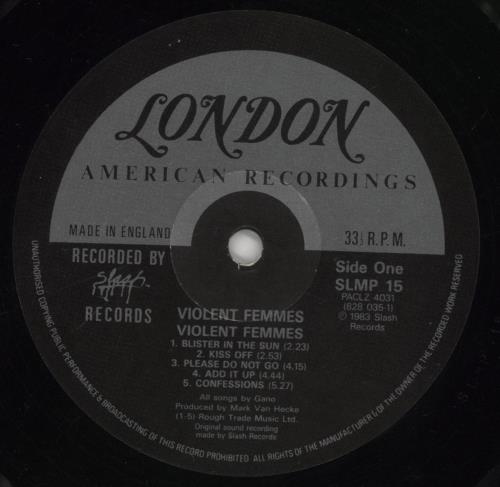 Violent Femmes Violent Femmes + Inner vinyl LP album (LP record) UK VIOLPVI327394