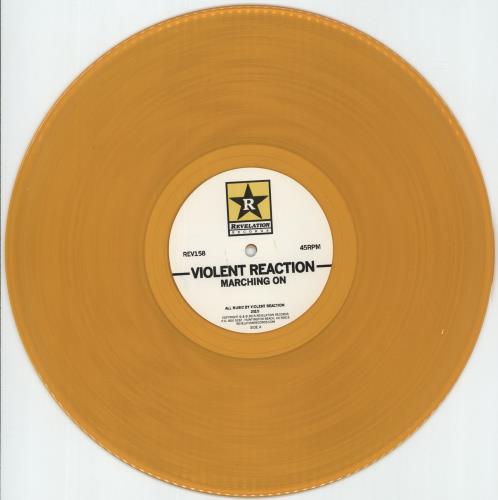 Violent Reaction Marching On - Gold Vinyl vinyl LP album (LP record) US -J2LPMA878274