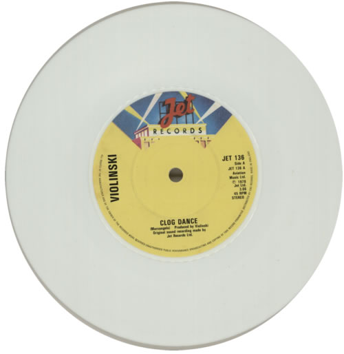Violinski Clog Dance - White Vinyl 7" vinyl single (7 inch record / 45) UK VI007CL586838