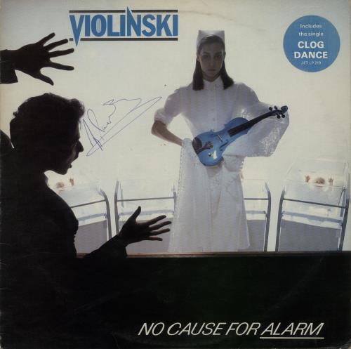 Violinski No Cause For Alarm - Autographed by Mik vinyl LP album (LP record) UK VI0LPNO650305
