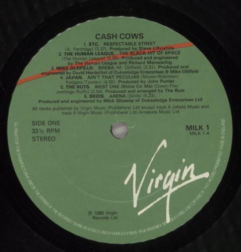 Virgin Cash Cows - 1st vinyl LP album (LP record) UK VJ4LPCA815242