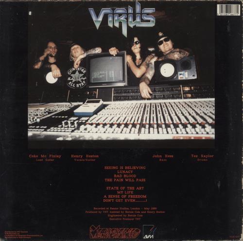 Virus (Thrash) Lunacy - VG vinyl LP album (LP record) UK WUWLPLU887890