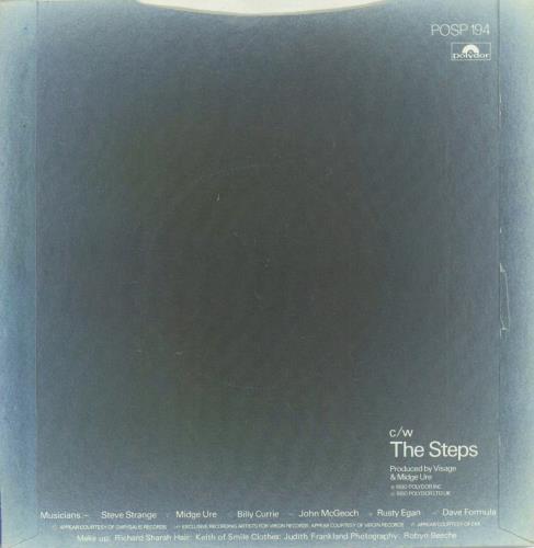 Visage Fade To Grey + P/S 7" vinyl single (7 inch record / 45) UK VIS07FA70703
