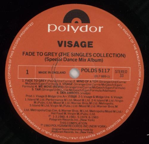 Visage Fade To Grey - Limited Edition Dance Mix Album vinyl LP album (LP record) UK VISLPFA07052