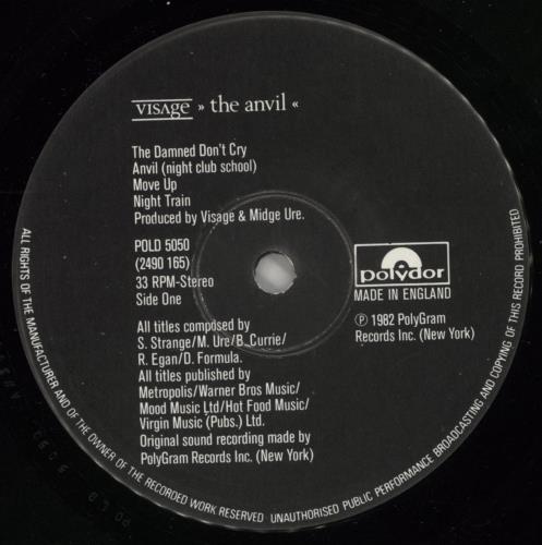 Visage The Anvil vinyl LP album (LP record) UK VISLPTH128707