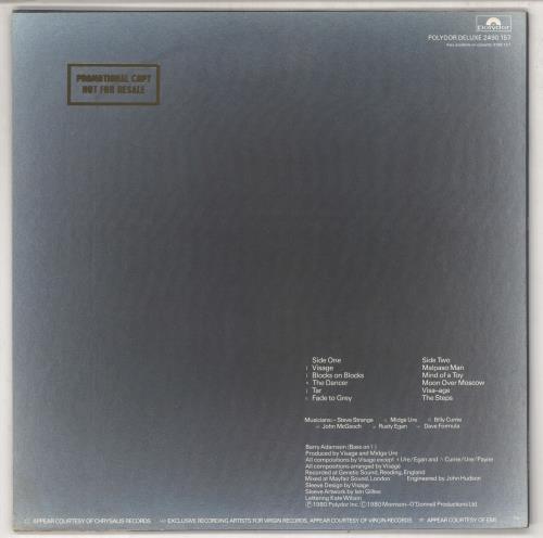 Visage Visage - Gold promo vinyl LP album (LP record) UK VISLPVI733126