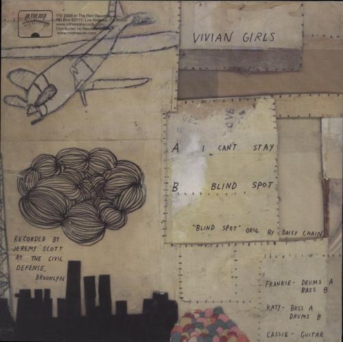 Vivian Girls I Can't Stay 7" vinyl single (7 inch record / 45) US 9ZX07IC890397
