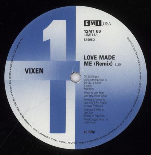 Vixen Love Made Me 12" vinyl single (12 inch record / Maxi-single) UK VIX12LO169053