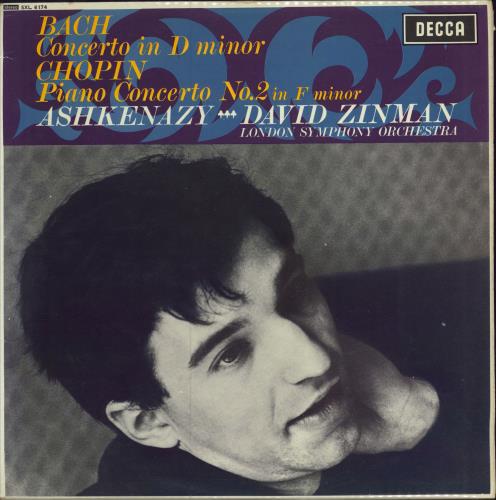 Vladimir Ashkenazy Bach: Concerto in D Minor / Chopin: Piano Concerto No. 2 in F Minor vinyl LP album (LP record) UK VL2LPBA530442