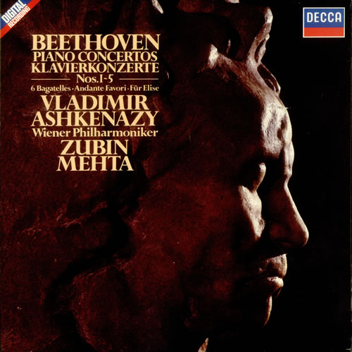 Vladimir Ashkenazy Beethoven: Piano Concertos Nos. 1-5 4-LP vinyl album record set UK VL24LBE535853