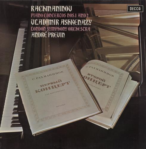 Vladimir Ashkenazy Rachmaninov: Piano Concertos Nos.1 And 2 vinyl LP album (LP record) UK VL2LPRA494788