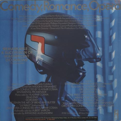 Vladimir Cosma Diva vinyl LP album (LP record) UK W3ALPDI681450