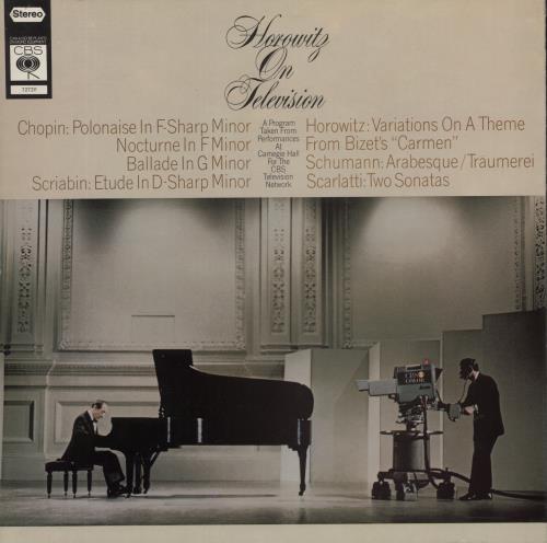 Vladimir Horowitz Horowitz On Television vinyl LP album (LP record) UK VL0LPHO887449