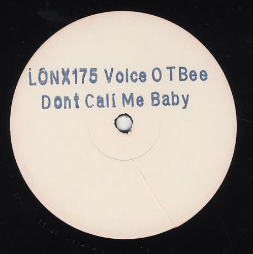 Voice Of The Beehive Don't Call Me Baby 12" vinyl single (12 inch record / Maxi-single) UK BEE12DO199808