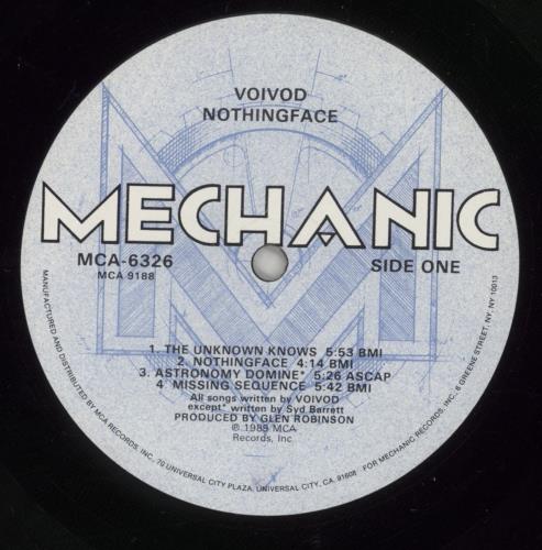 Voivod Nothingface vinyl LP album (LP record) Canadian VVDLPNO885838