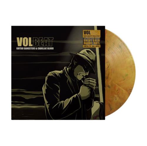 Volbeat Guitar Gangsters And Cadillac Blood - Gold Marble Vinyl - Sealed vinyl LP album (LP record) UK V3LLPGU839175