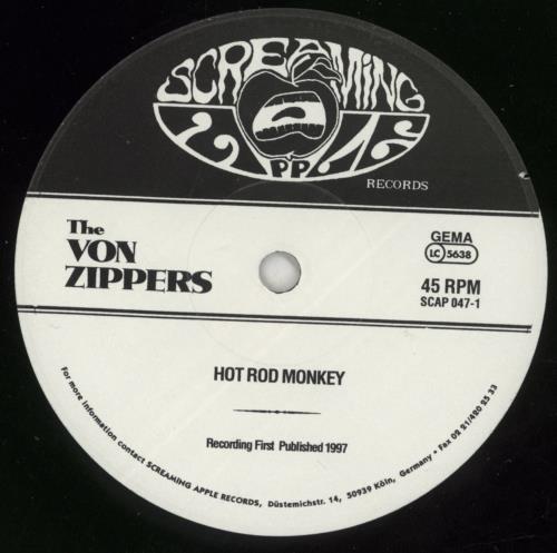 Von Zippers Hot Rod Monkey 7" vinyl single (7 inch record / 45) German 9U907HO868459