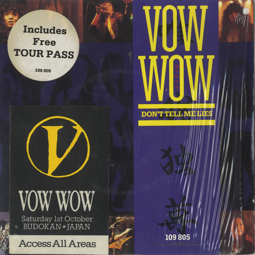 Vow Wow Don't Tell Me Lies + Tour Pass 7" vinyl single (7 inch record / 45) UK VOW07DO567862