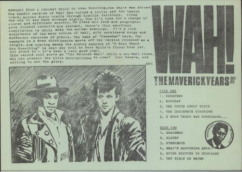 Wah! The Maverick Years 80-81 vinyl LP album (LP record) UK MIWLPTH288333