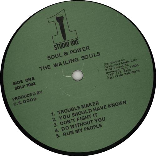 Wailing Souls Soul And Power vinyl LP album (LP record) US 1WSLPSO681642