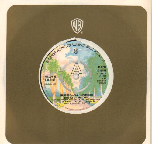 Waldo De Los Rios Nabucco 7" vinyl single (7 inch record / 45) UK WA507NA302435
