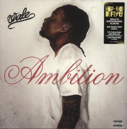 Wale Ambition - Rose Red Vinyl - Sealed 2-LP vinyl record set (Double LP Album) UK 9GQ2LAM878200