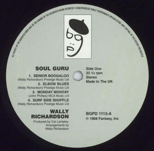 Wally Richardson Soul Guru vinyl LP album (LP record) UK 6A0LPSO819389