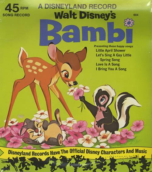 Walt Disney Bambi EP - Sealed 7" vinyl single (7 inch record / 45) US W-D07BA364025