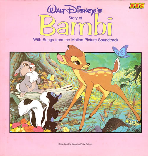 Walt Disney Bambi vinyl LP album (LP record) UK W-DLPBA552983