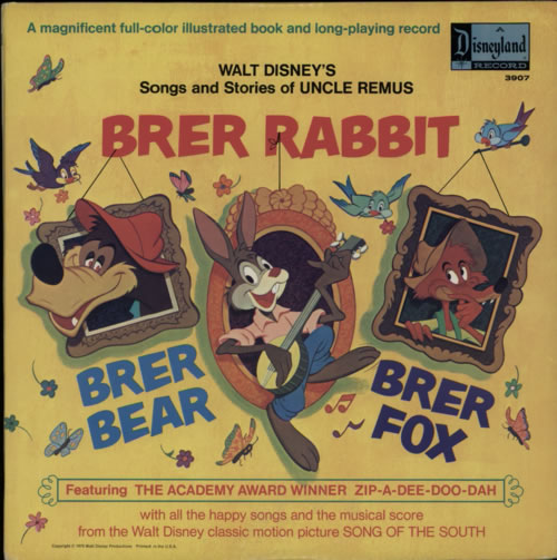 Walt Disney Brer Rabbit vinyl LP album (LP record) US W-DLPBR600720