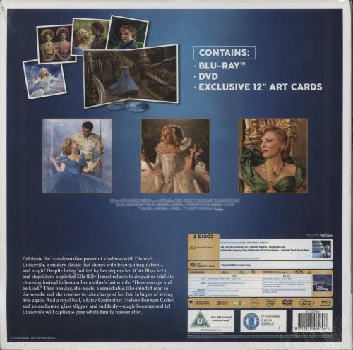 Walt Disney Cinderella 2015 - DVD/Blu-ray Big Sleeve Edition - Sealed digital video tape (DVC) UK W-DDVCI876065
