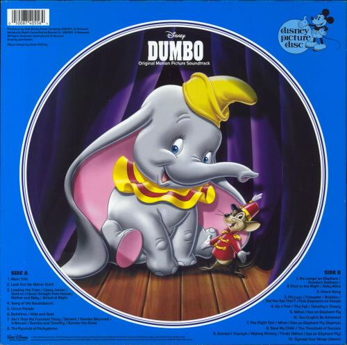Walt Disney Dumbo picture disc LP (vinyl picture disc album) UK W-DPDDU794265
