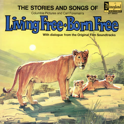 Walt Disney Living Free, Born Free vinyl LP album (LP record) UK W-DLPLI476876