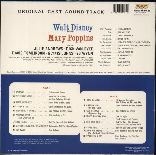 Walt Disney Mary Poppins vinyl LP album (LP record) UK W-DLPMA552957